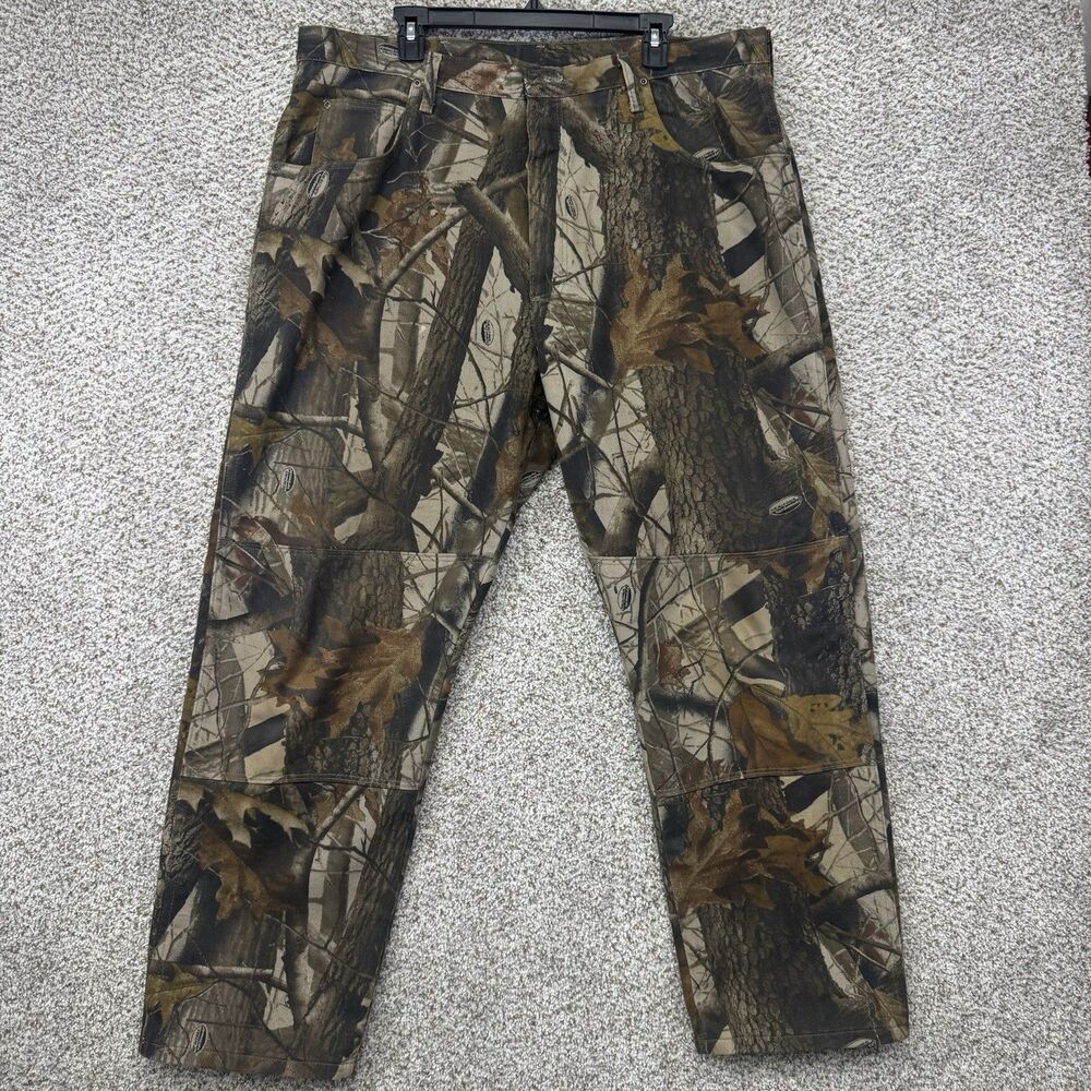 Wrangler Pants Mens 40x30 Realtree Hardwoods Camouflage 5-Pocket Double Knee Y2K